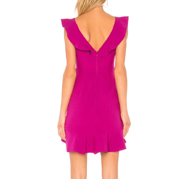 Aijek Verona Ruffled Dress in Fuschia - Picture 2 of 5